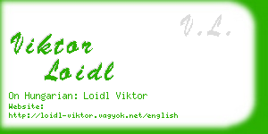 viktor loidl business card